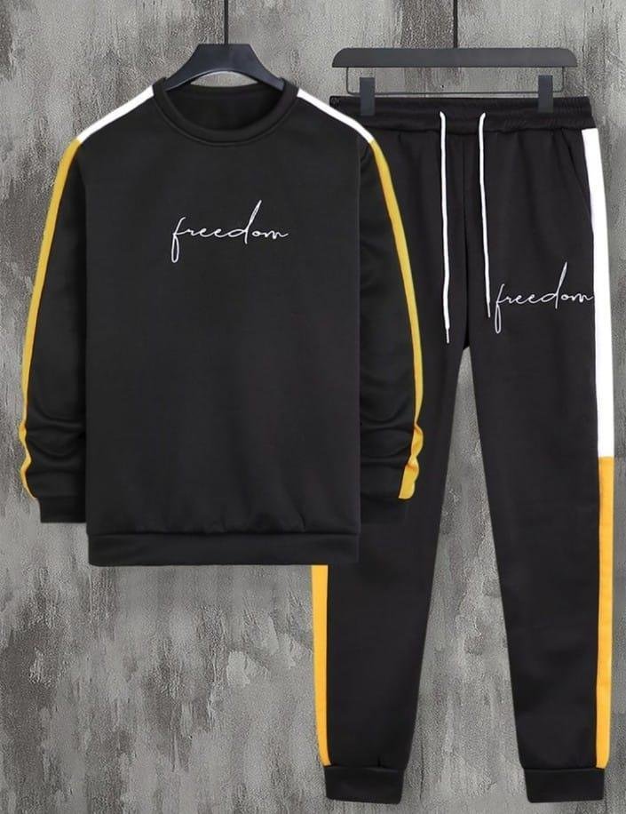 2 Pcs Men's Polyester Printed Tracksuit