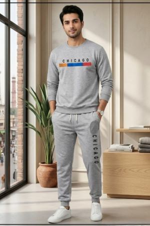 2 Pcs Men's Polyester Printed Tracksuit