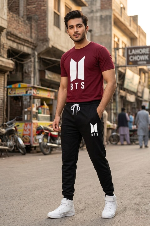 2 Pcs Men's BTS Printed Tracksuit