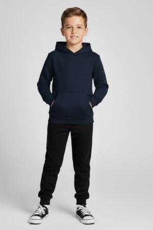 Kids/Boys Winter Trouser & Hoodie Tracksuit [Nevy Blue]