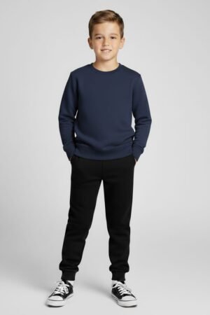 Kids/Boys Winter Trouser & Sweatshirt Tracksuit [Nevy Blue]